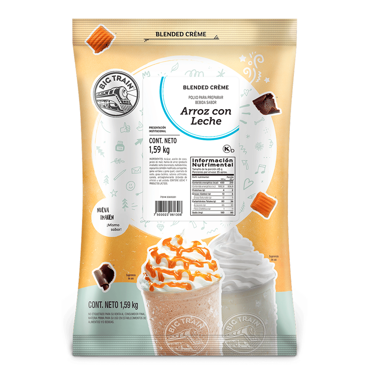 Polvo Big Train sabor Arroz con leche