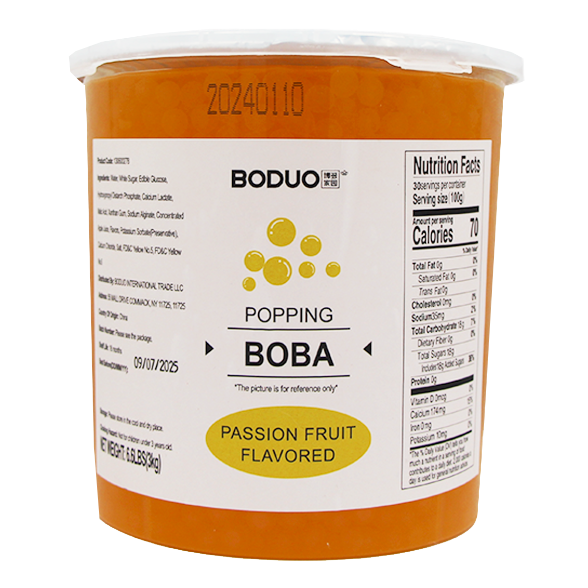 PERLAS EXPLOSIVAS SABOR MARACUYA BODUO
