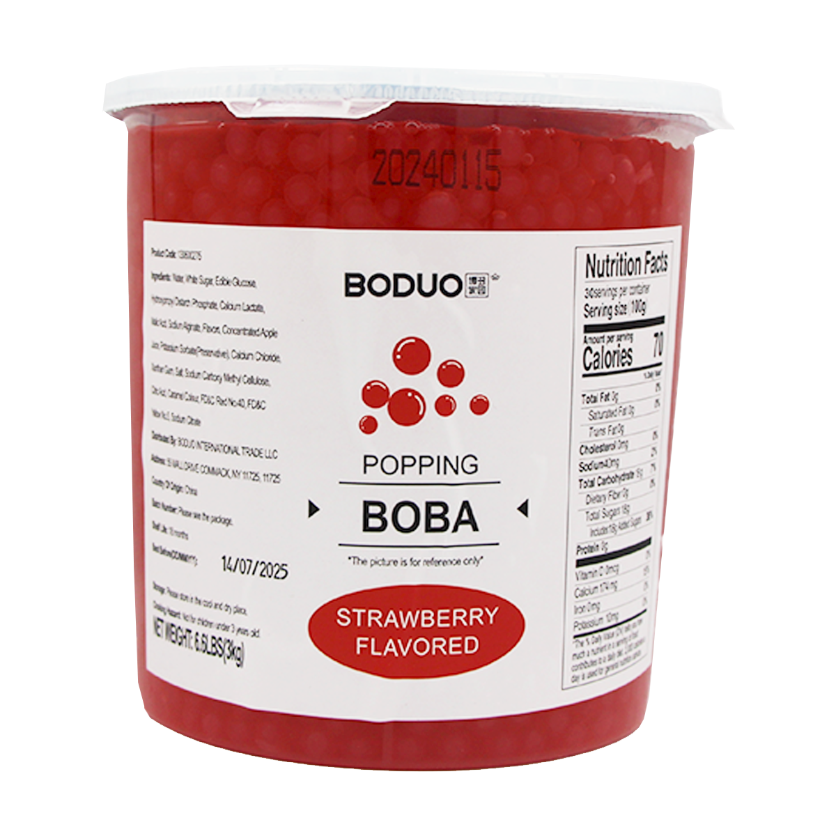 PERLAS EXPLOSIVAS SABOR FRESA BODUO