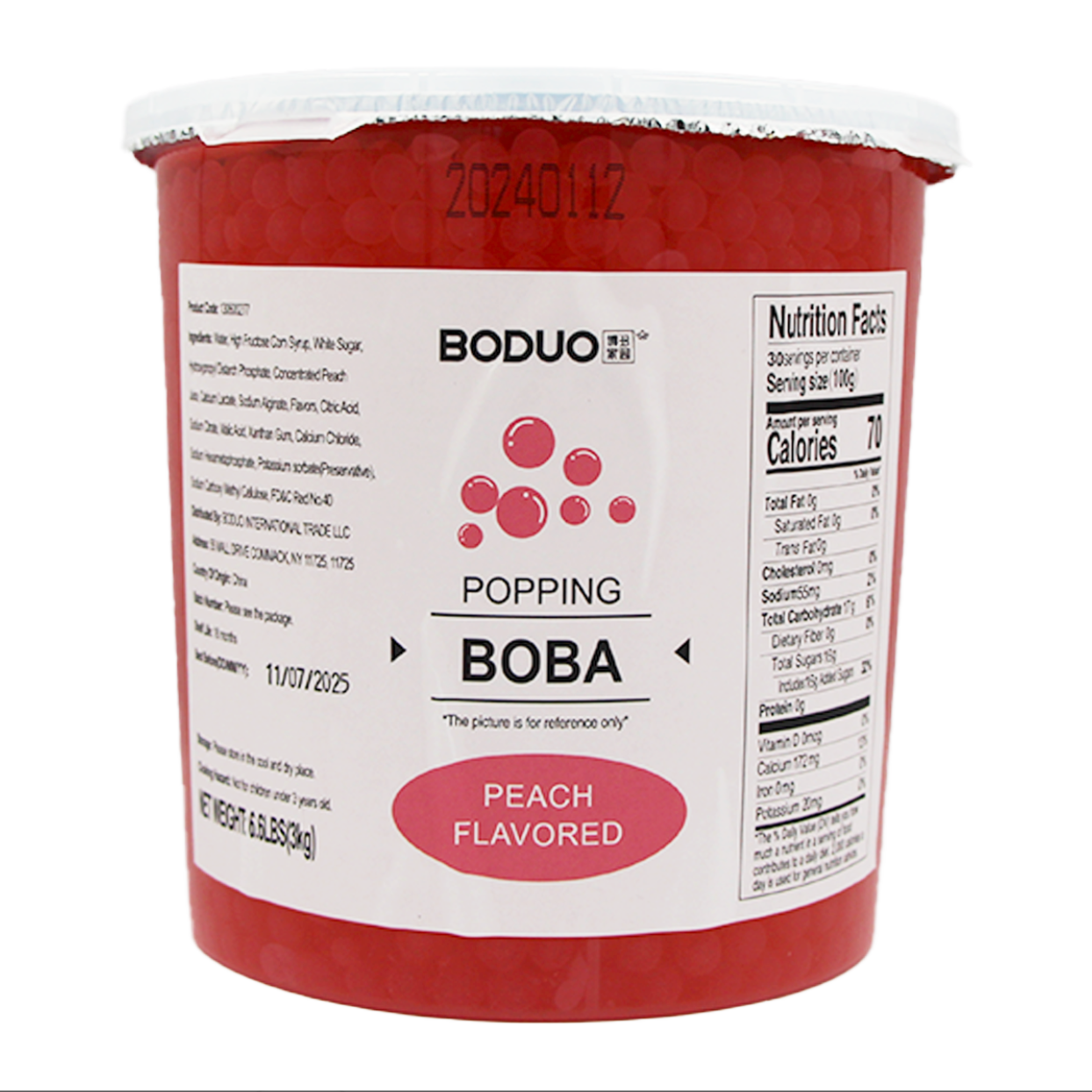 Perlas Explosivas Sabor Durazno Boduo